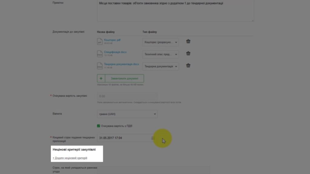 Як оголосити про проведення процедури відкритих торгів